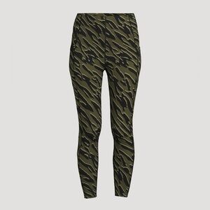 Sweaty Betty Power Full Length Legging Green Animal Wave Print Size US 4-6